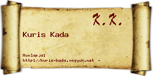Kuris Kada névjegykártya